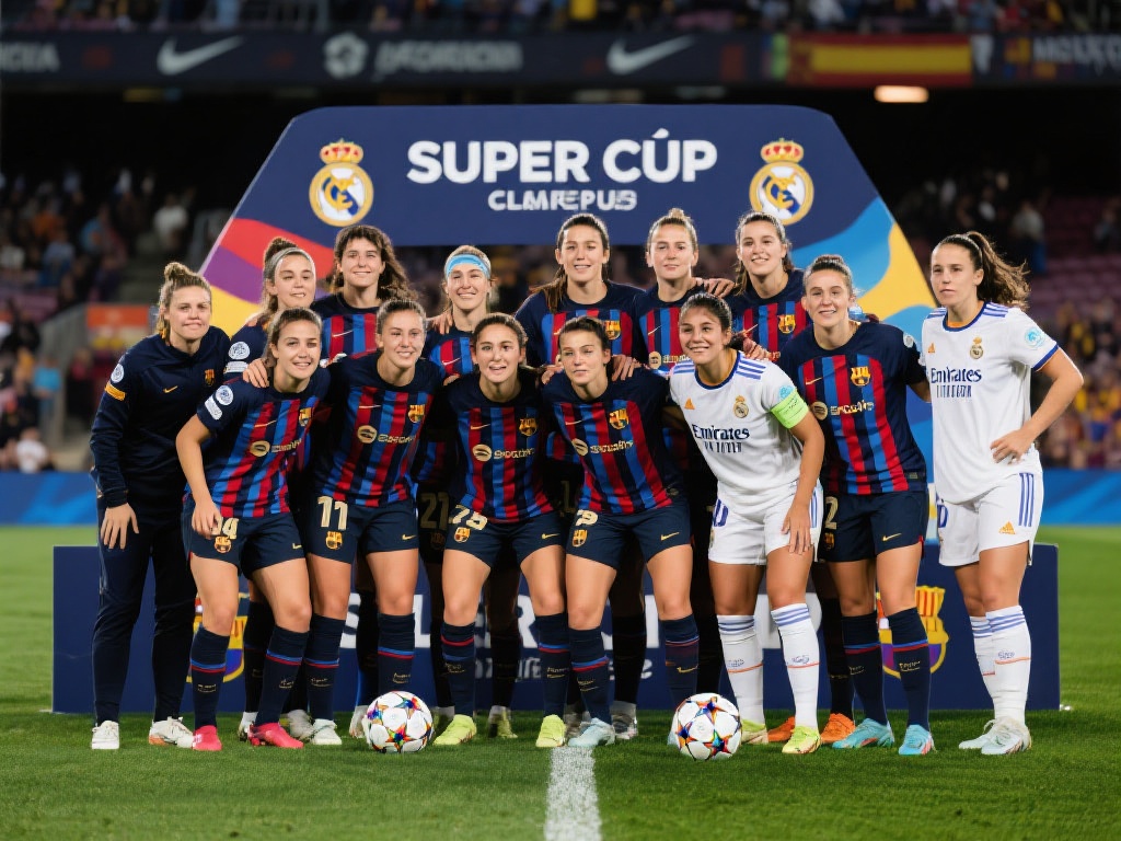 巴萨女足狂胜皇马5球,问鼎超级杯冠军 巴萨与皇马,这两个西班牙足球的巨擘无论在